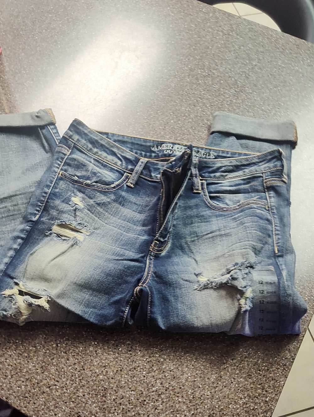 American Eagle Outfitters Light Wash Distressed Jeans